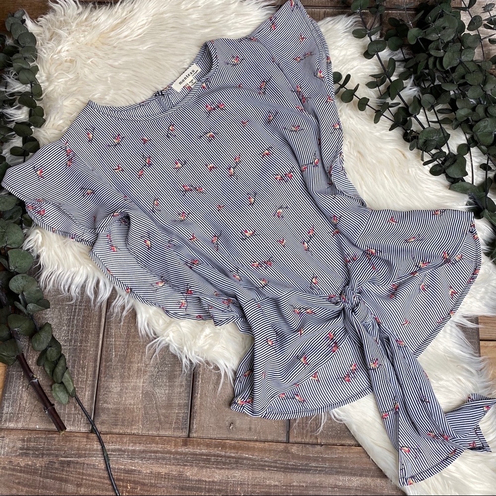Monteau bird print dress top